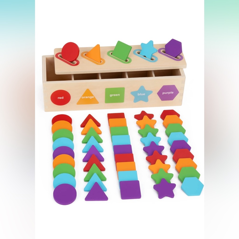 ⭐️ Montessori Educational Toy // Color Sorting & Stacking Matching Wooden Toy